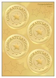 Congratulations Gold Award Seals