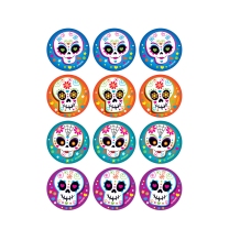 Colourful Skulls Stinky Stickers