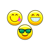 Emoji Cheer Stinky Stickers (Oranges)