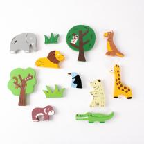 Wooden Zoo Animals - Set of 12