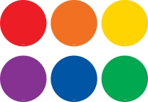 Spot on Carpet Markers - Colourful Circles (10cm)