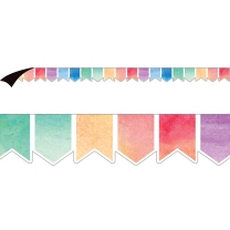 Watercolour Pennants Magnetic Border