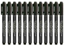 Teachables Thinline Permanent Black Markers - Pack of 12