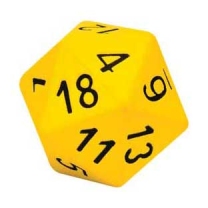 Giant 20-Sided Numbered Foam Dice