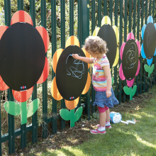 Outdoor Blackboard Daisies