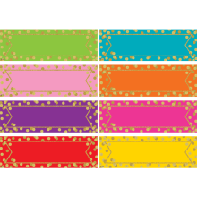 Gold Confetti Colourful Magnetic Labels