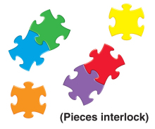 Puzzle Pieces Accent Cards