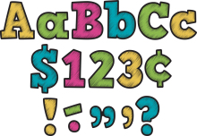 Chalkboard Brights Bold Alphabet Lettering - 10cm