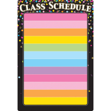 Confetti Class Schedule Write and Wipe Chart