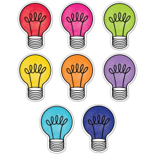 Colourful Light Bulbs Accent Cards