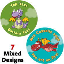 Cheeky Dragons Personalised Stickers