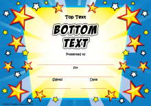 Star Burst Personalised Certificates