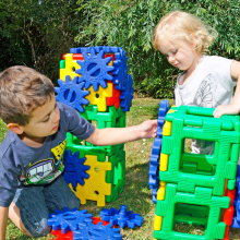 Giant Polydron Cogs - 58 pieces