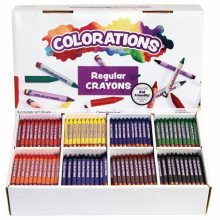 800 Regular Crayons - 8 Colours