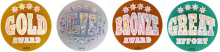 Holographic Medal Stickers