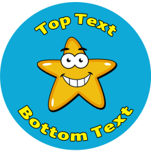 Orange Star Personalised Stickers