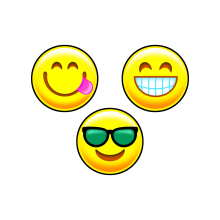 Emoji Cheer Stinky Stickers (Oranges)