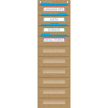 Burlap 10 File Storage Pocket