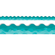 Pacific Ocean Waves of Teal Trimmer