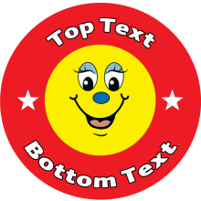 Yellow Smiley Personalised Stickers